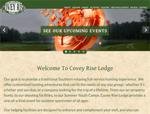 Tablet Screenshot of coveyriselodge.com